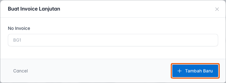 Modal Invoice Lanjutan